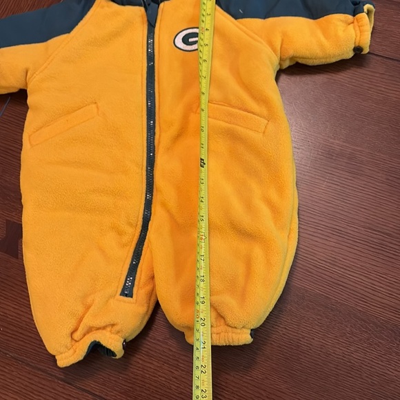 NFL Green Bay Packers fleece lined onesie snowsuit reversible 6-9 months - Picture 8 of 9